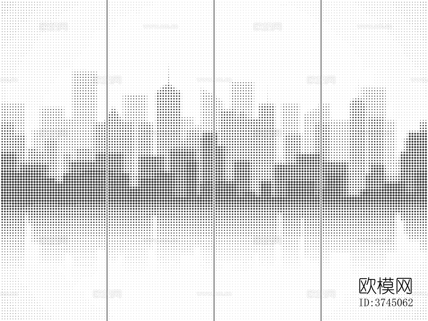 城市剪影金属穿孔板贴图下载