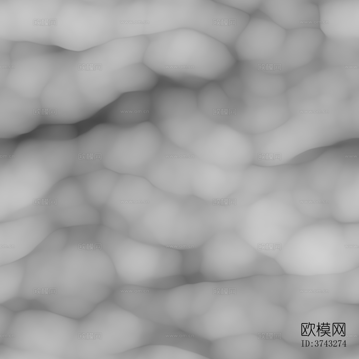 现代脑花 内脏 灰度 凹凸 粗糙度 环境光遮罩 高清 无缝下载（渲染图4）