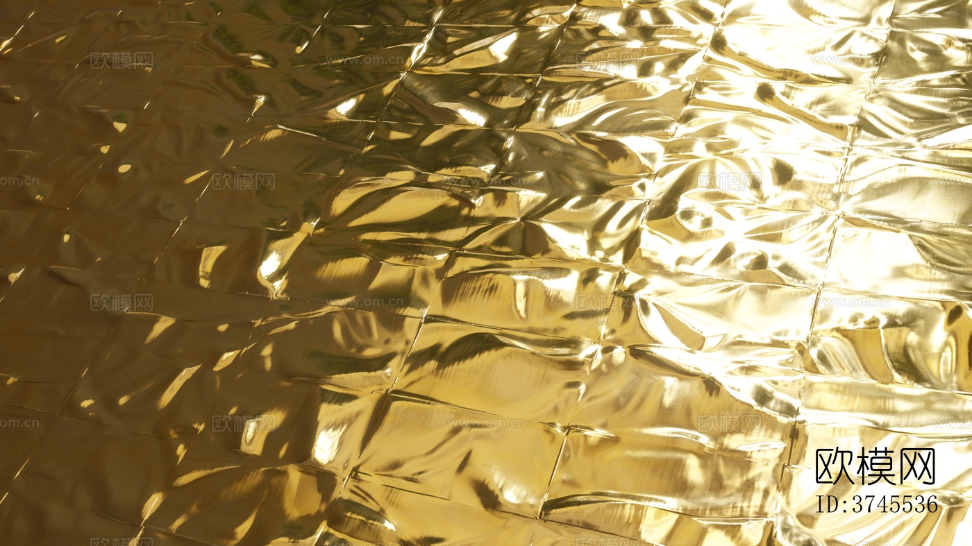 现代金色金箔 金箔纸 高清4k 无缝 凹凸 灰度 光遮罩下载（渲染图1）