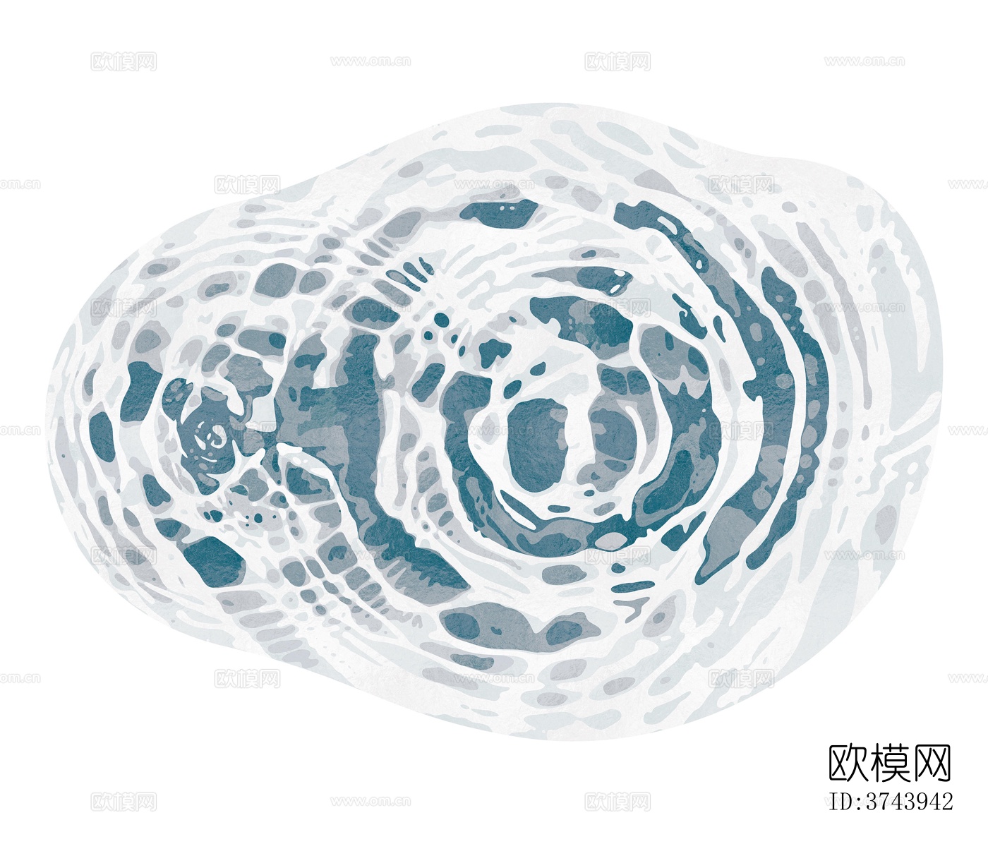 蓝色不规则地毯下载