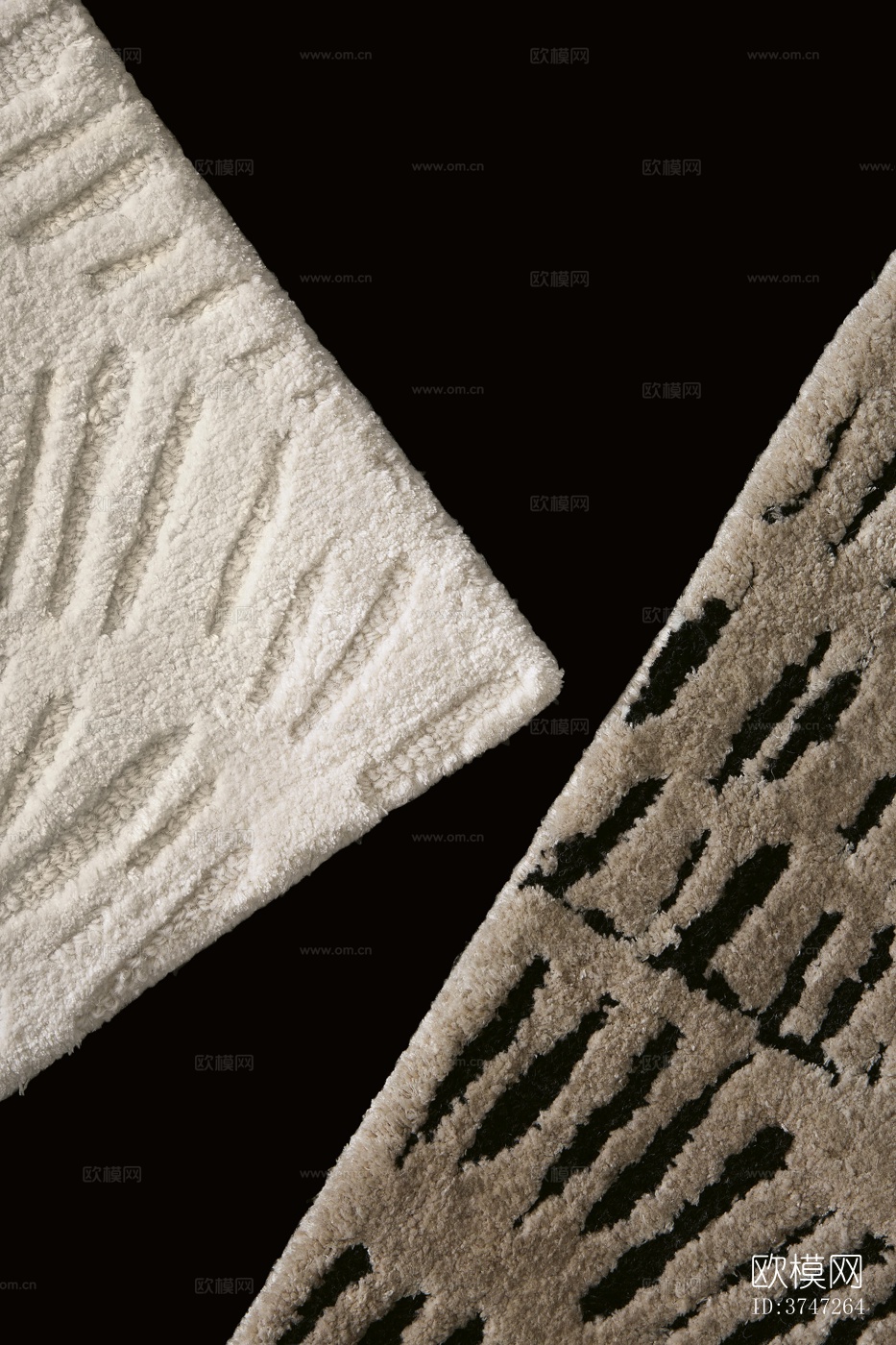 黑色拼接地毯下载