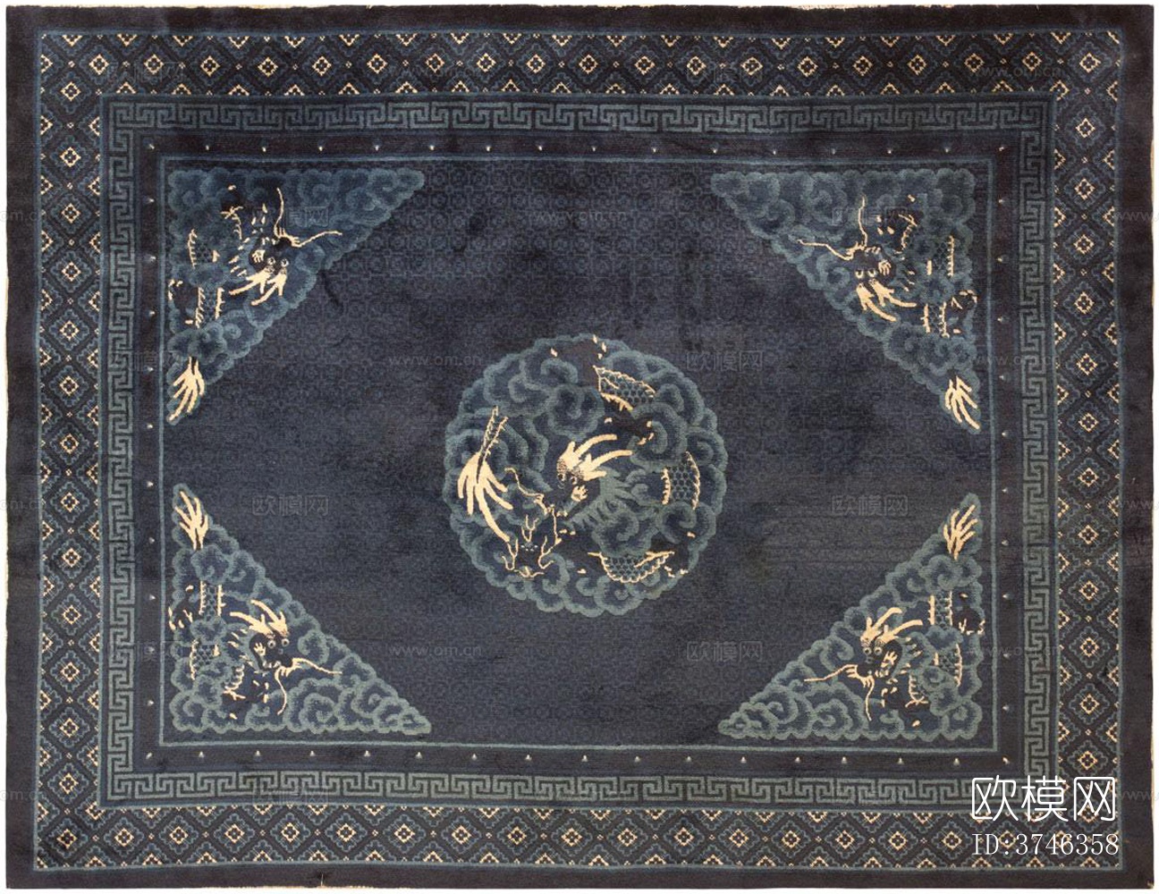 中式龙样地毯下载