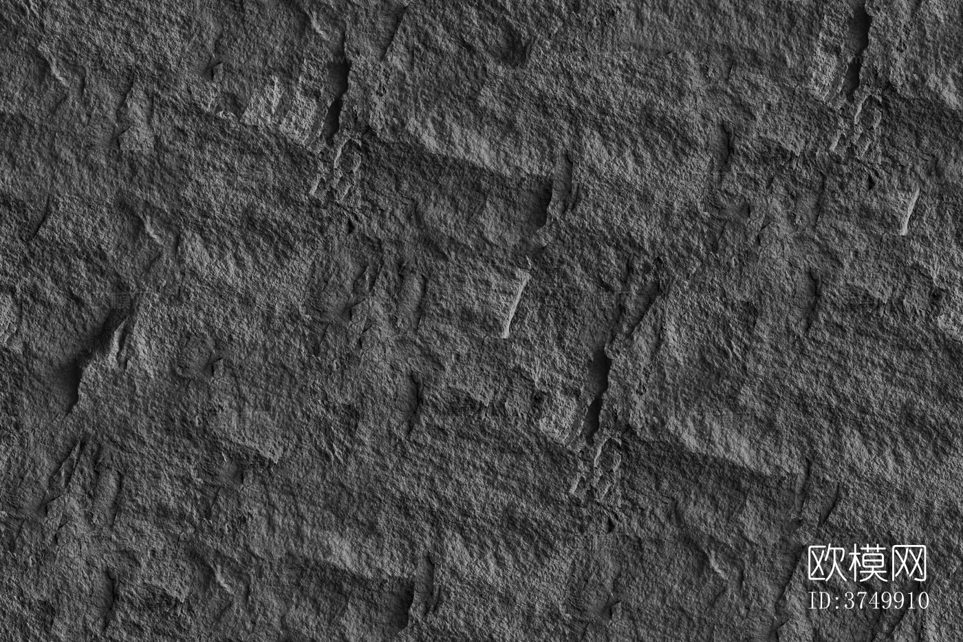 无缝深灰色毛石文化石墙面下载