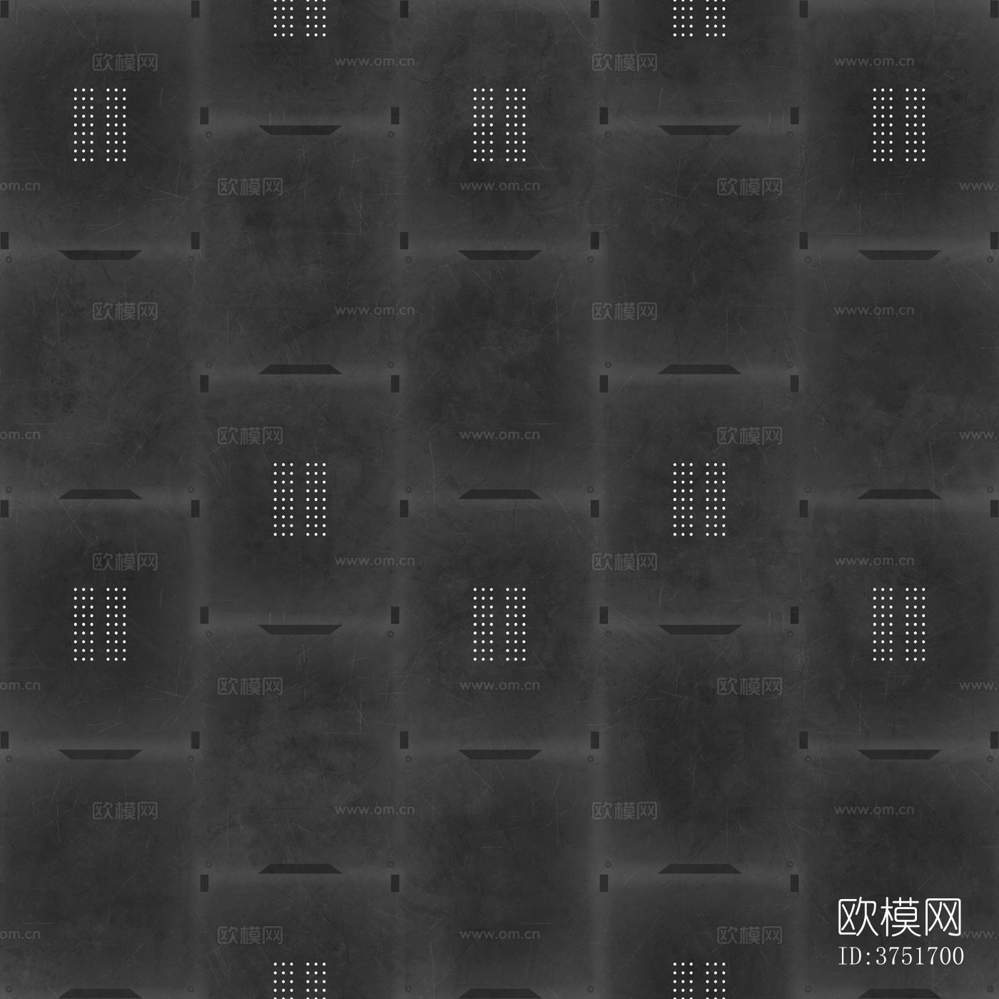 灰色科幻面金属板 高清无缝 灰度 粗糙度 凹凸 反射下载（渲染图7）