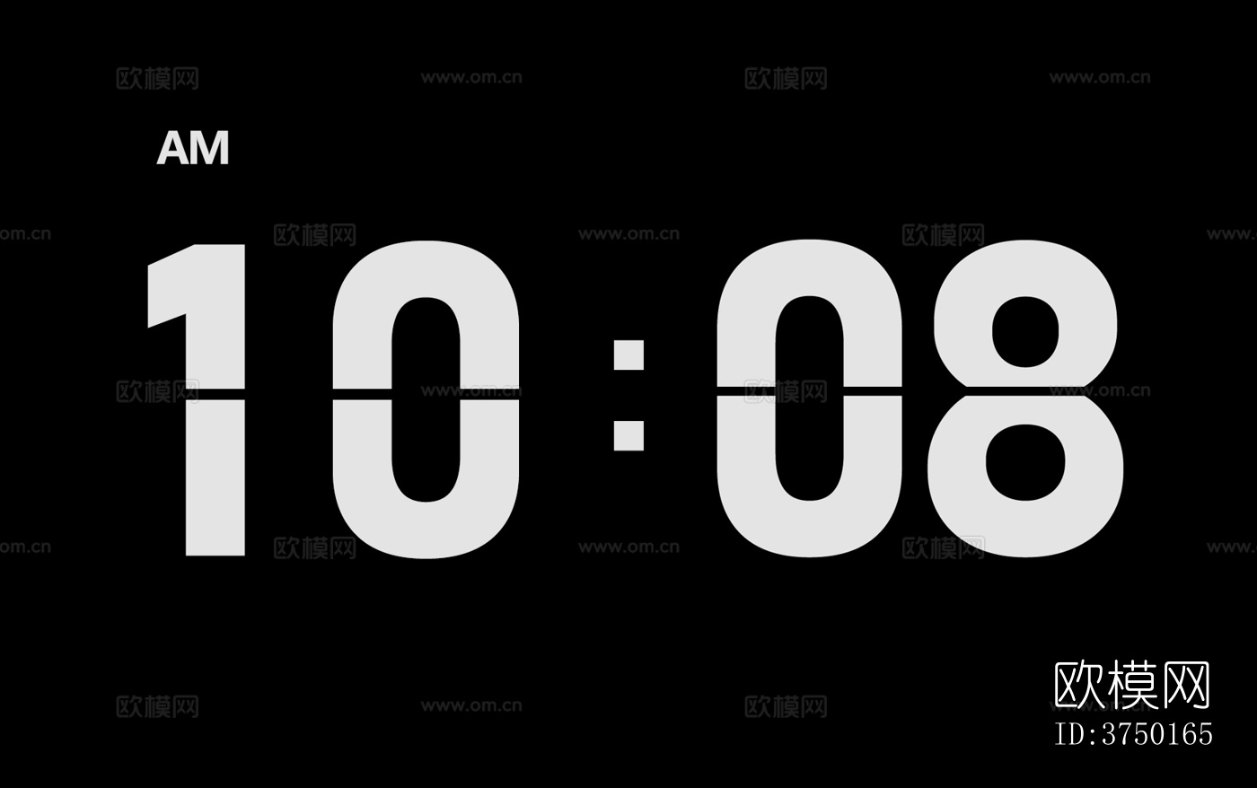 电脑电视屏幕数字时钟贴图下载