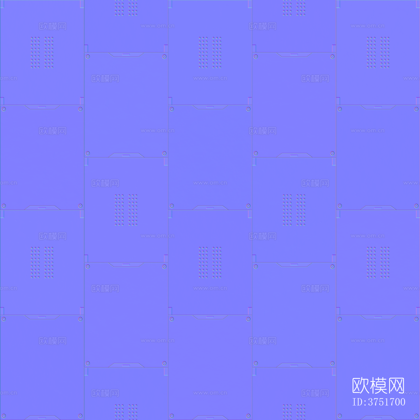 灰色科幻面金属板 高清无缝 灰度 粗糙度 凹凸 反射下载（渲染图6）