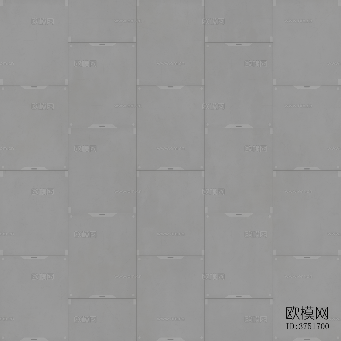 灰色科幻面金属板 高清无缝 灰度 粗糙度 凹凸 反射下载（渲染图3）