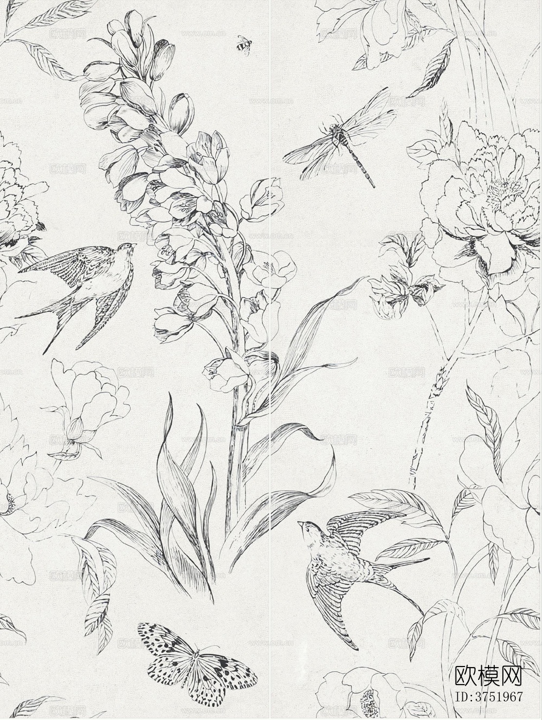 花砖 厨卫瓷砖 墙砖 艺术砖 燕子砖下载