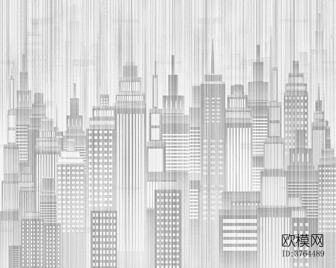 无缝灰白线条建筑下载