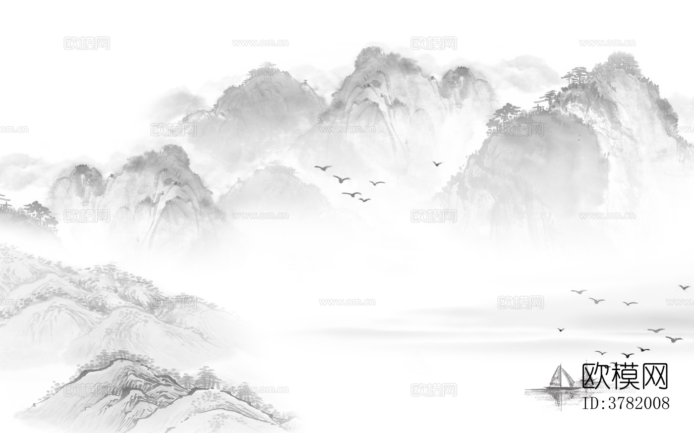 新中式山水画下载