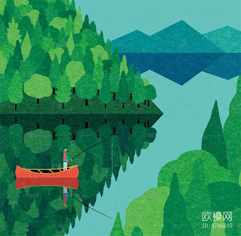 简约风景画下载