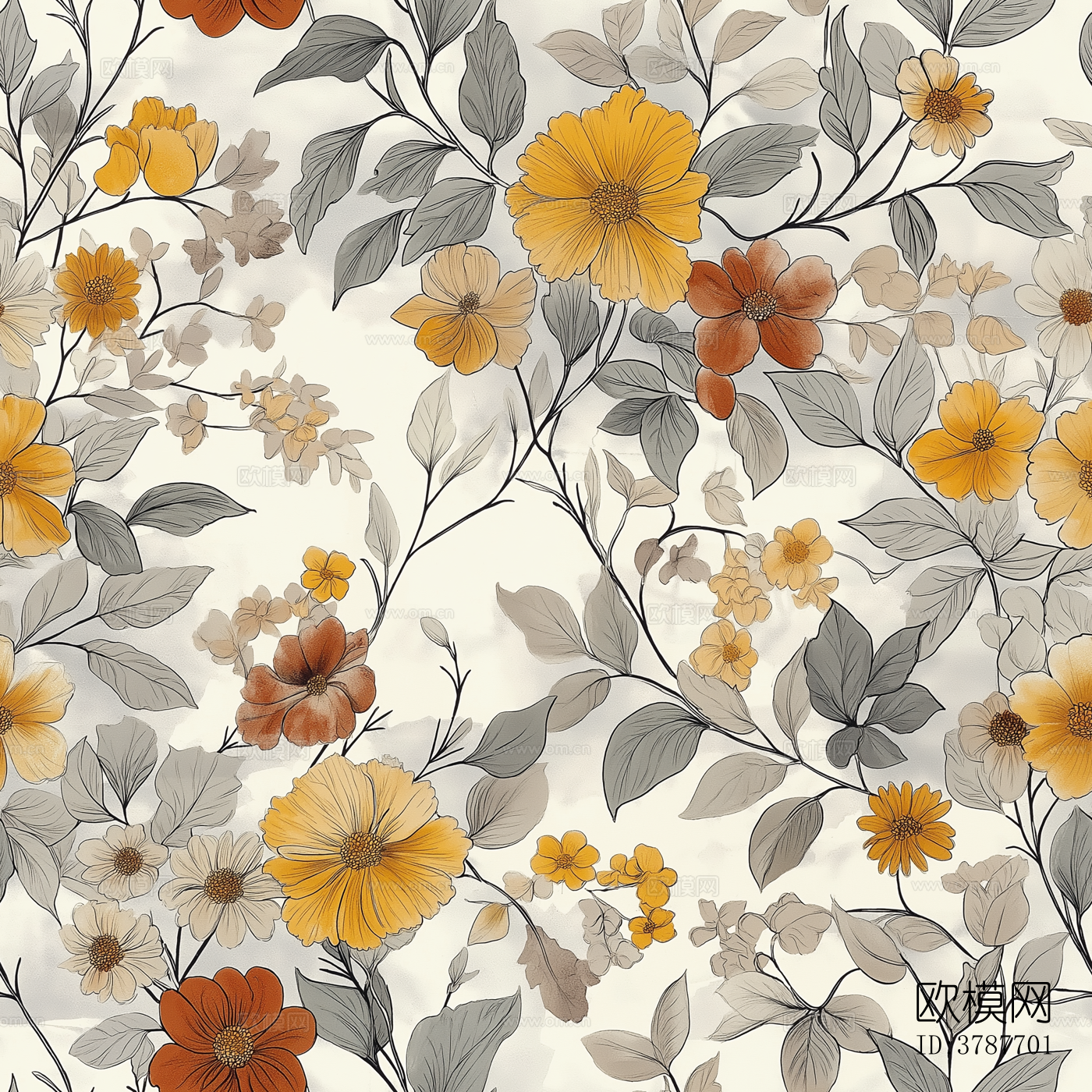 无缝法式中古复古壁纸下载