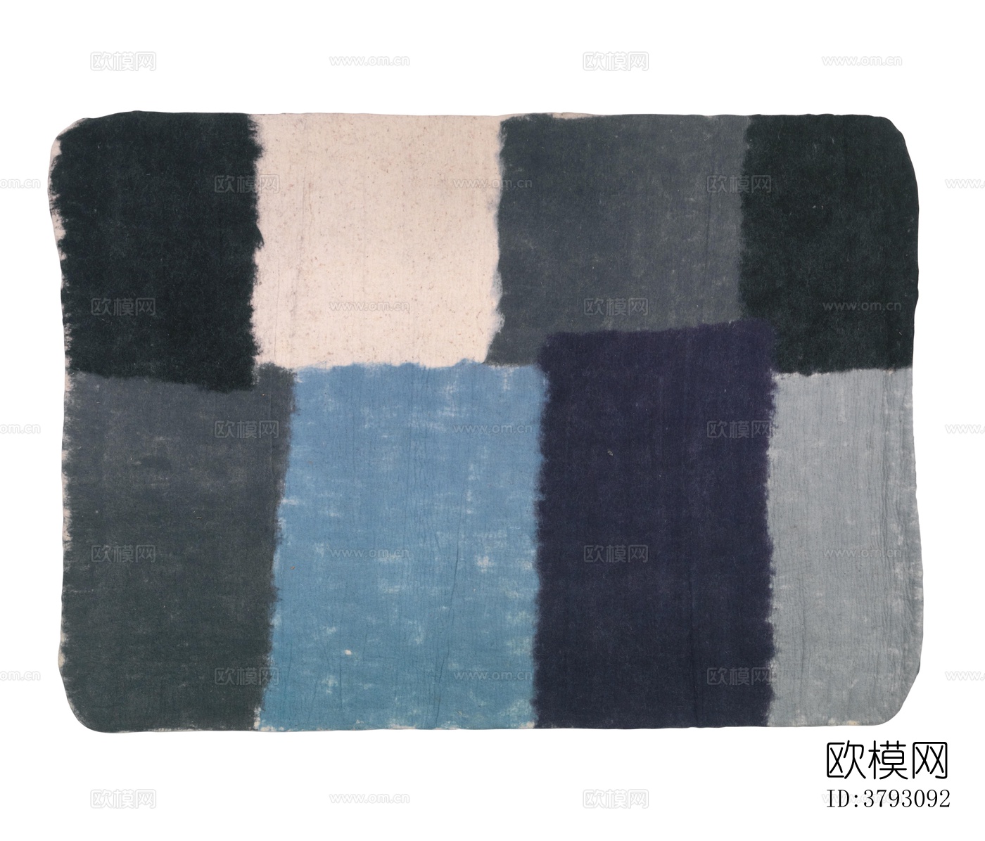 灰黑色拼接撞色地毯下载