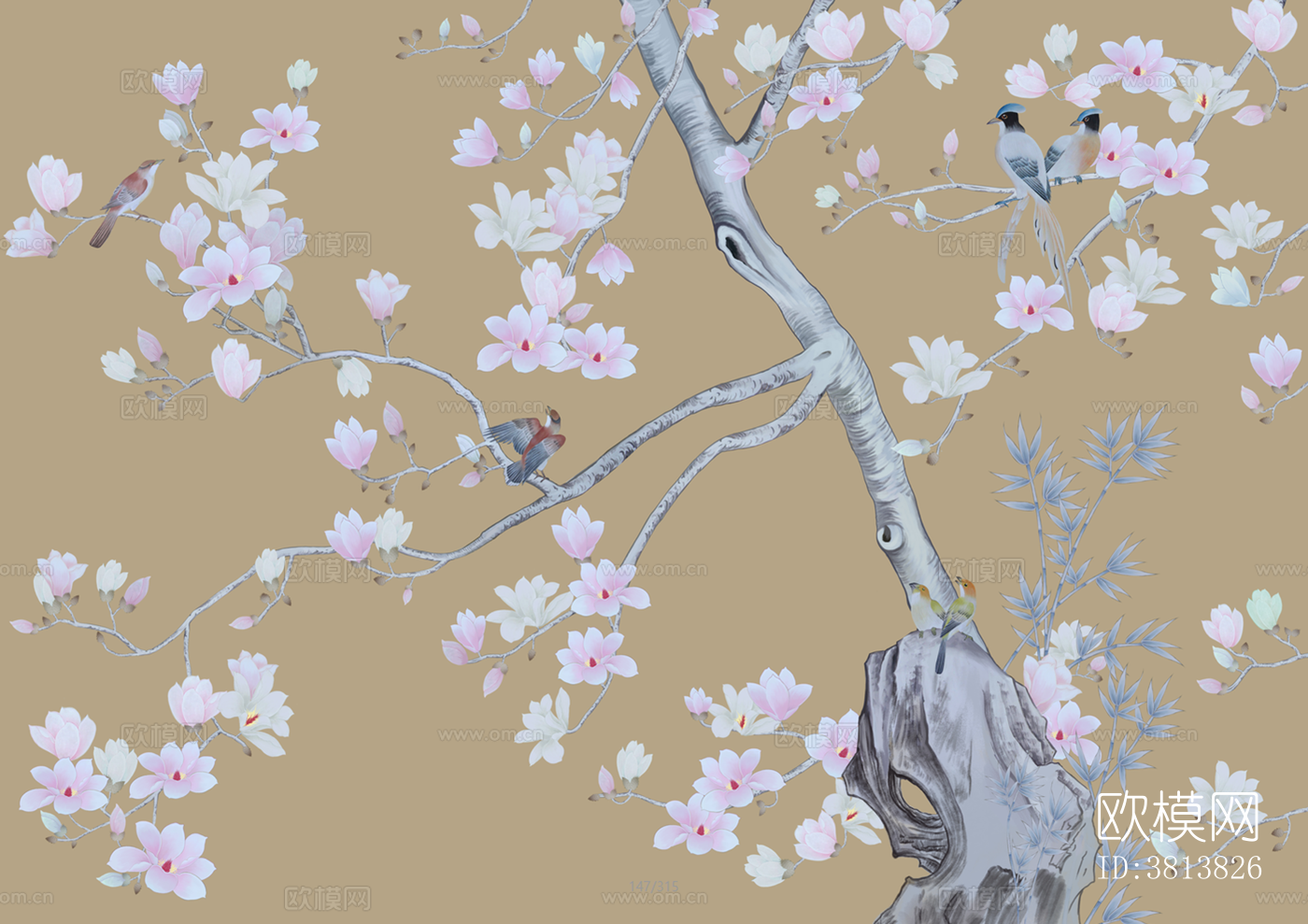 中式花鸟壁纸下载