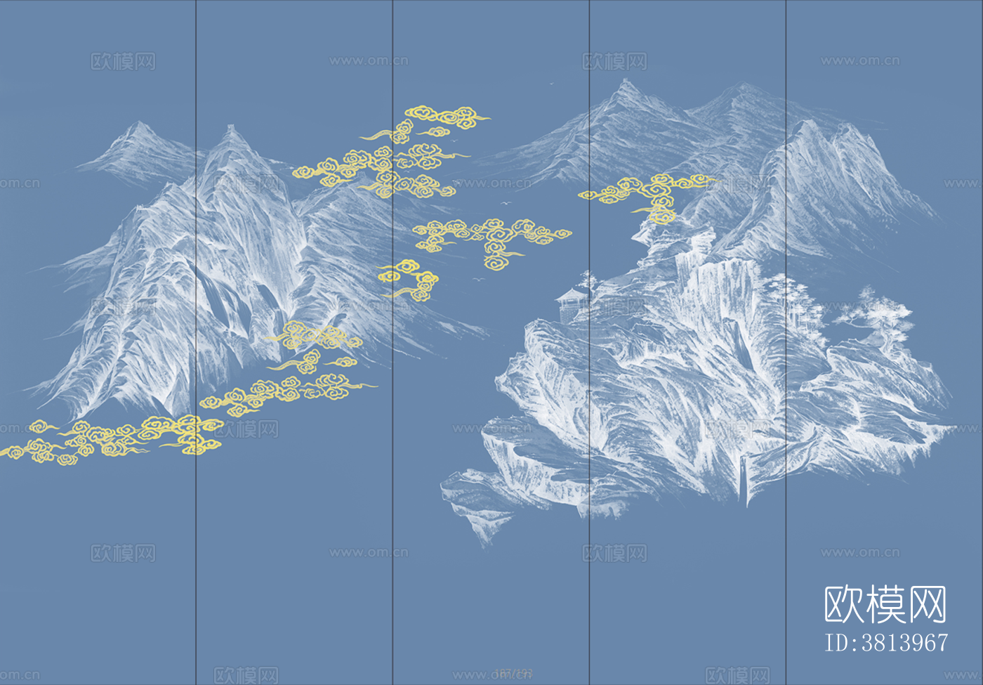 新中式壁画下载