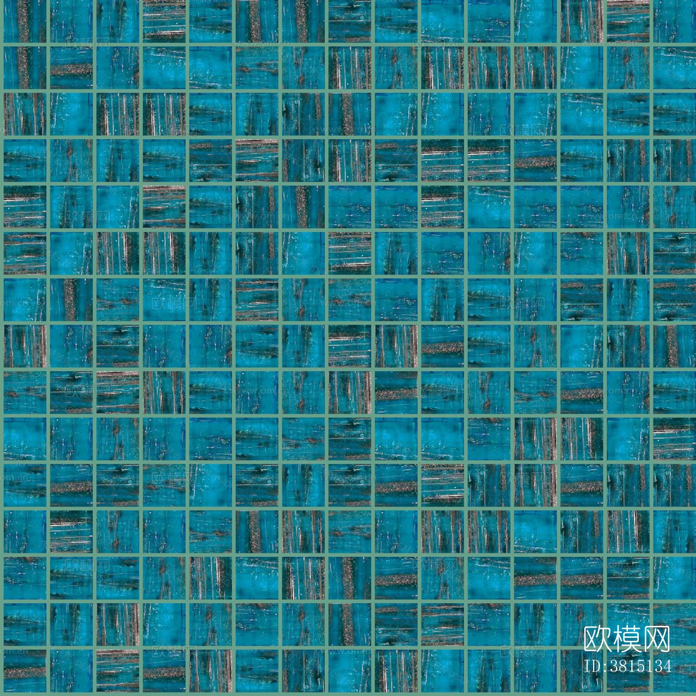 无缝蓝色格子马赛克砖下载