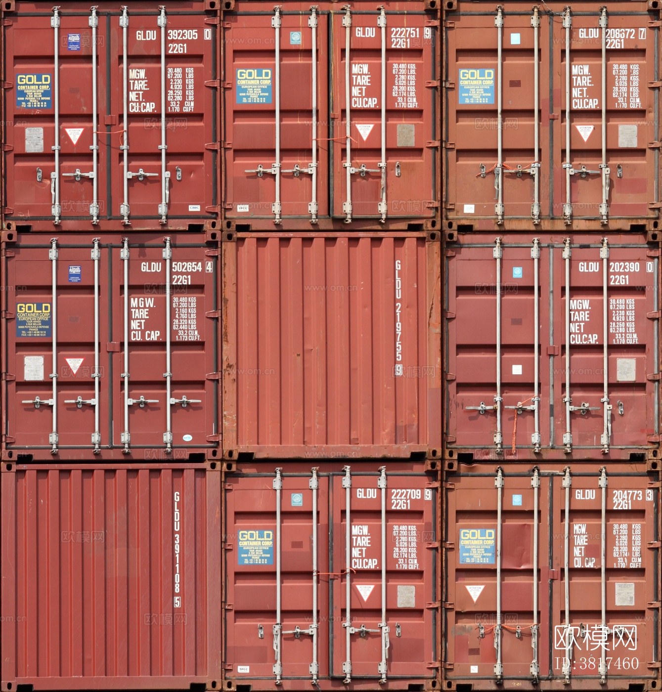 金属集装箱叠放贴图下载