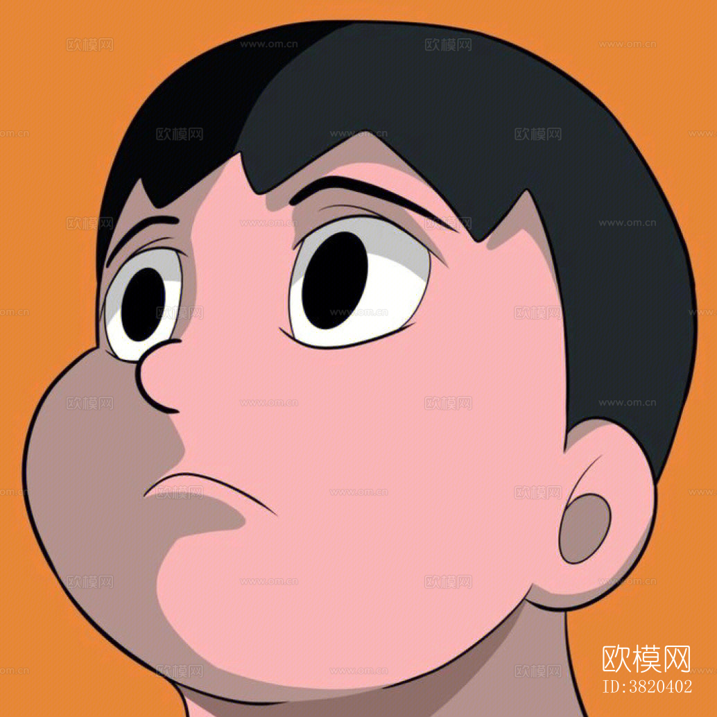 动漫人物装饰画胖虎贴图下载