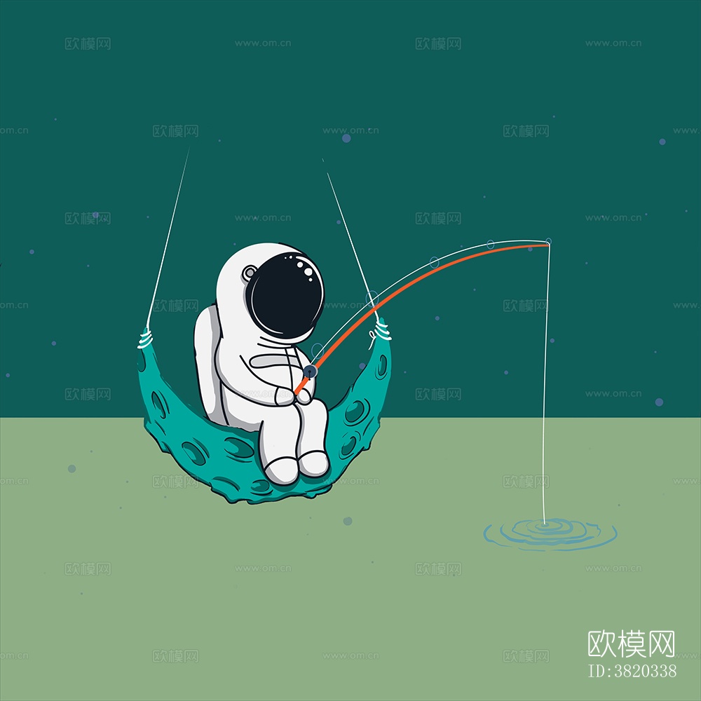 卡通儿童宇航员创意装饰画贴图下载