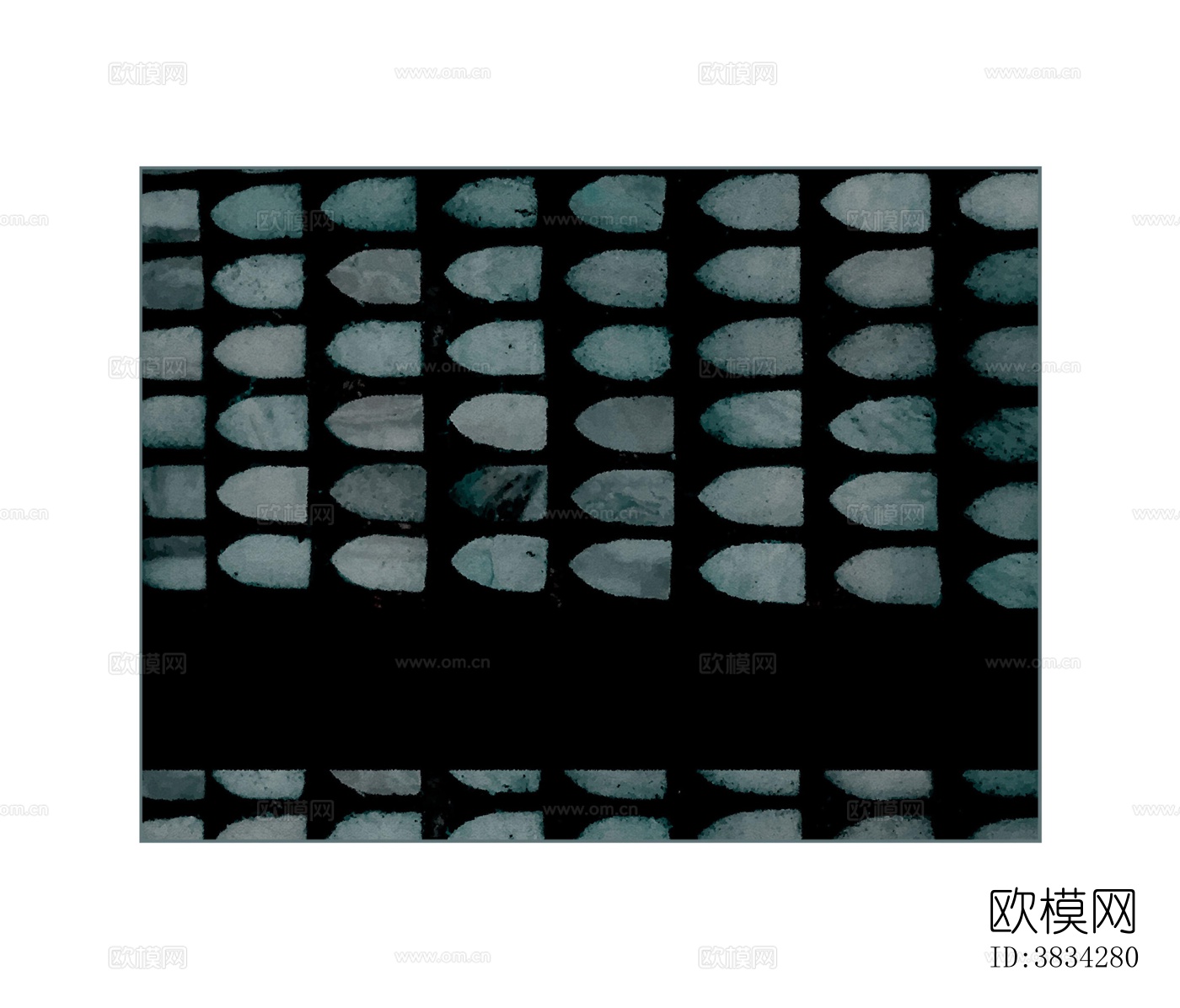 蓝黑色几何地毯下载