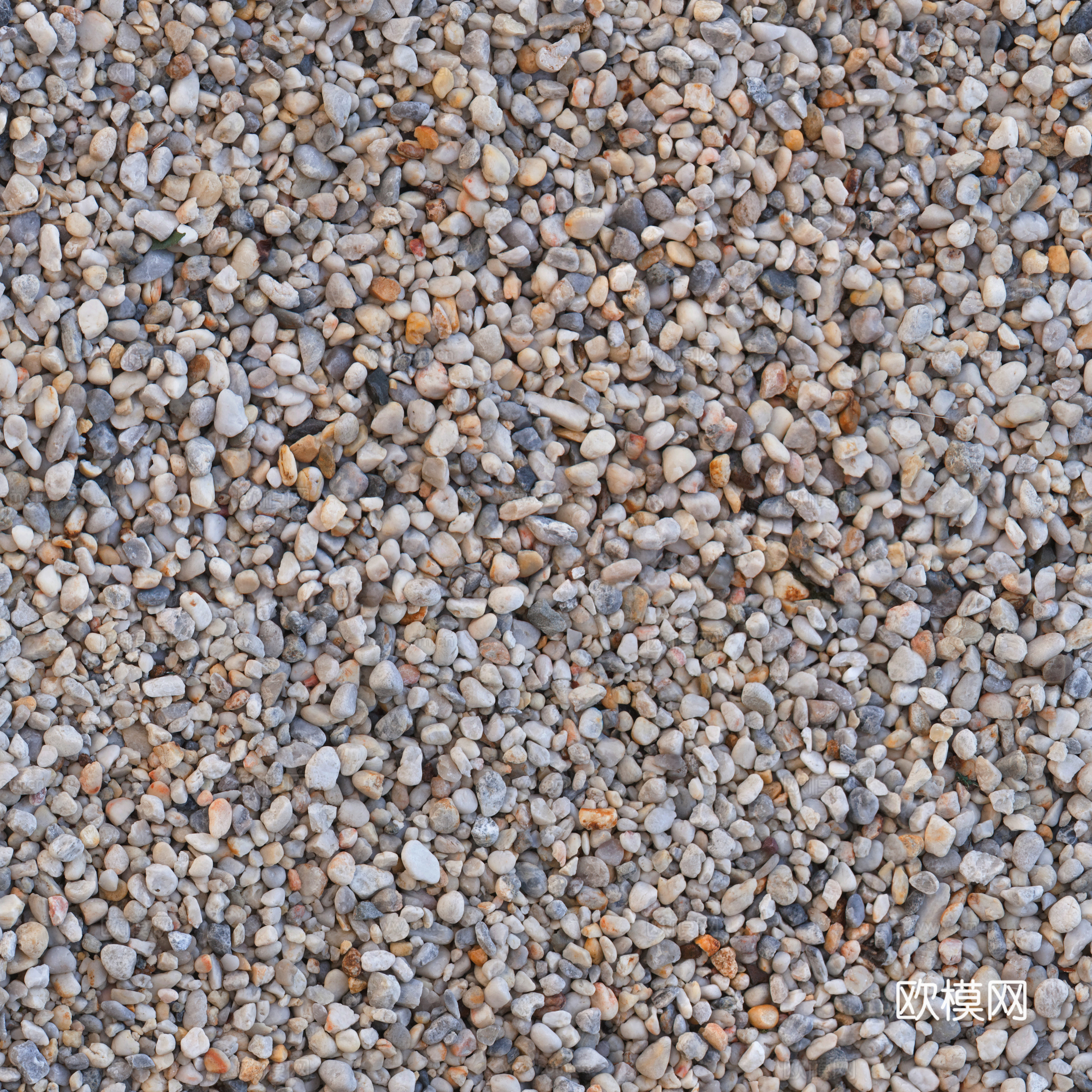 无缝真实碎石子地面