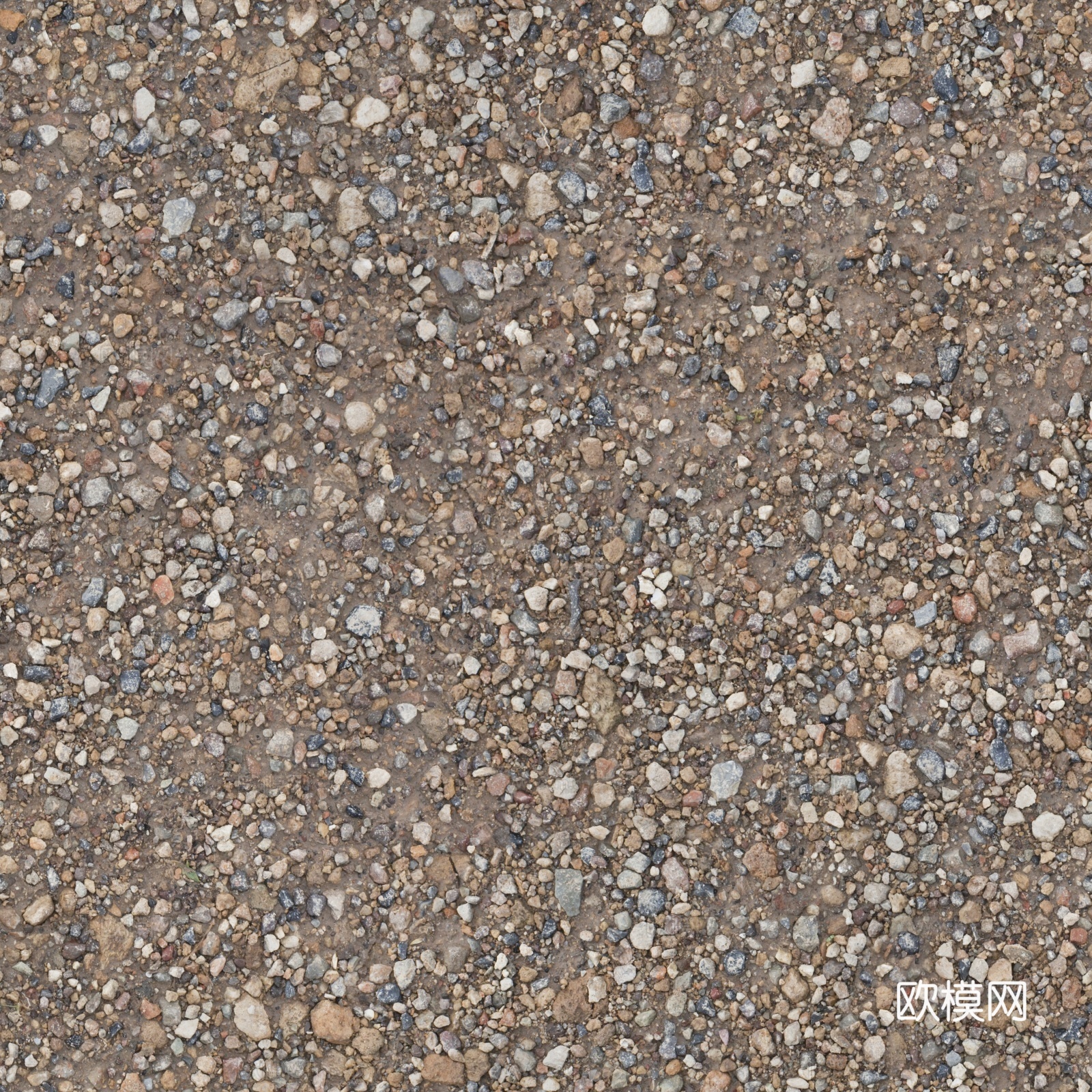 无缝真实碎石子地面