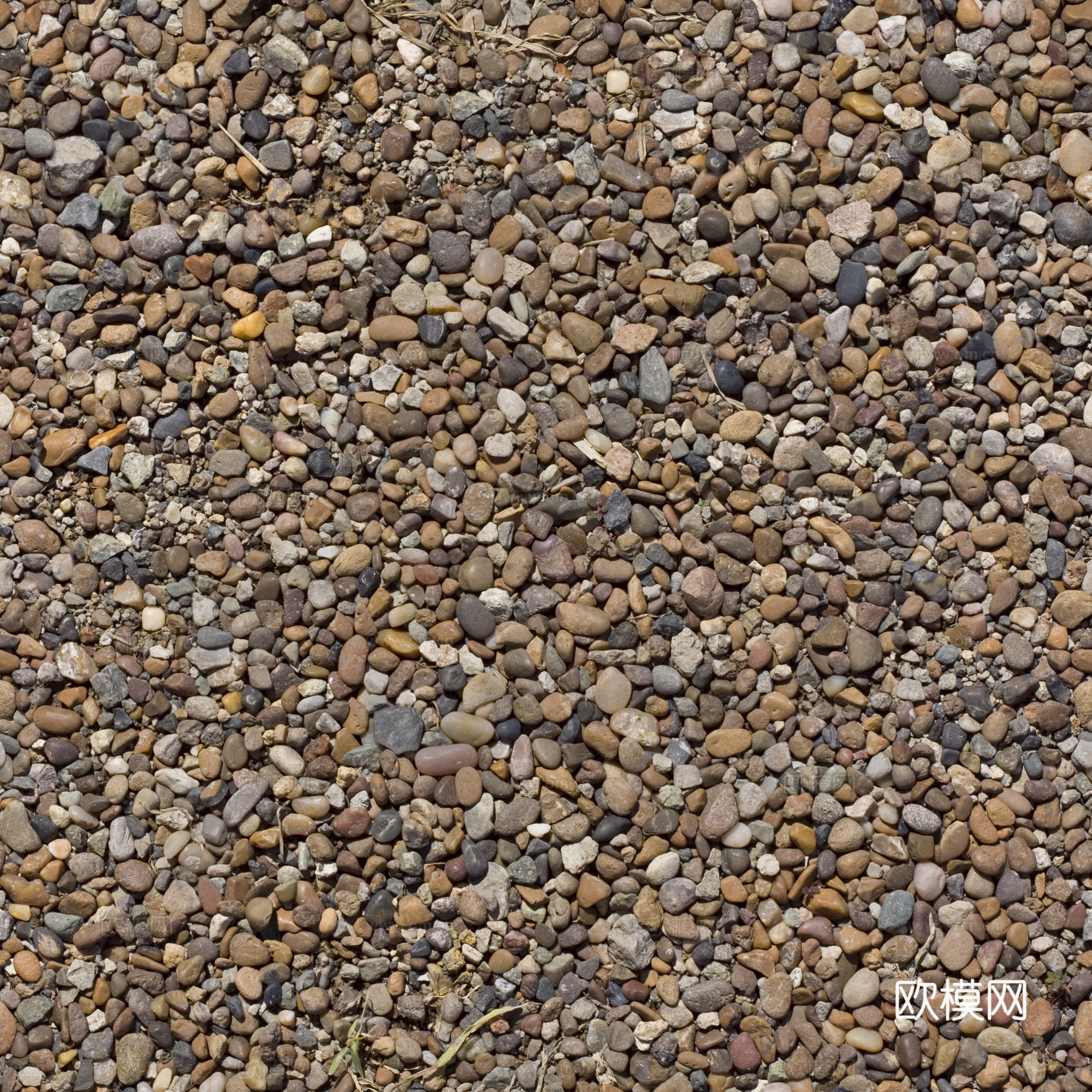 无缝真实碎石子地面