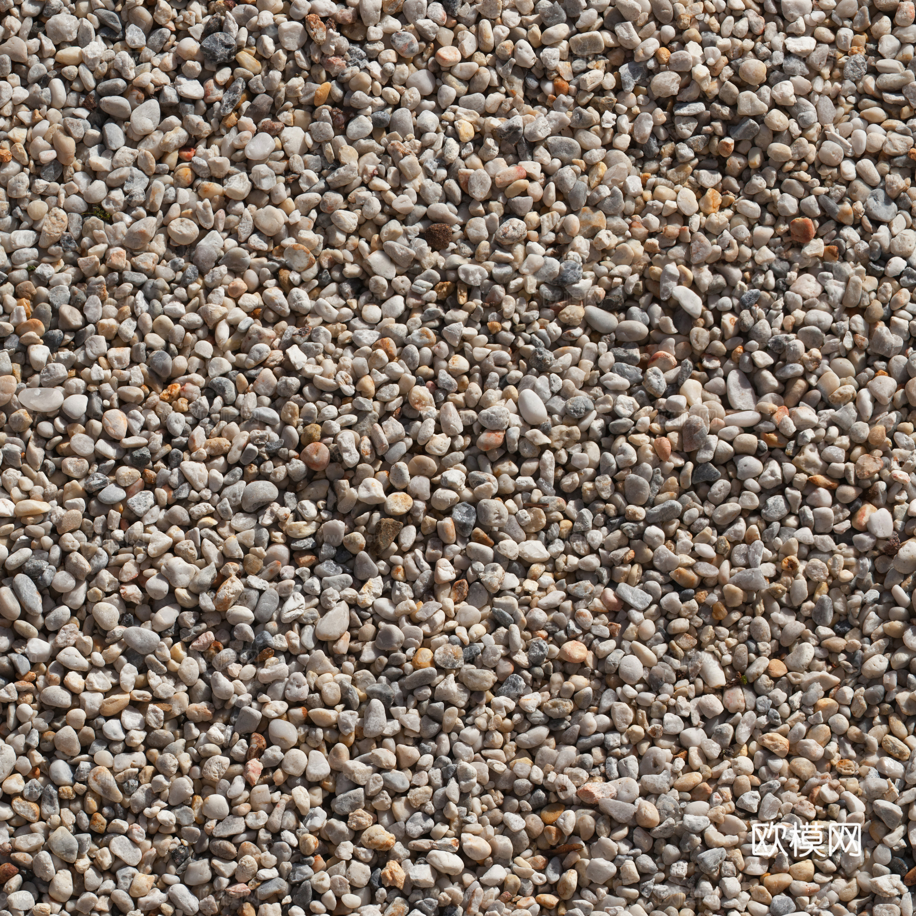 无缝真实碎石子地面