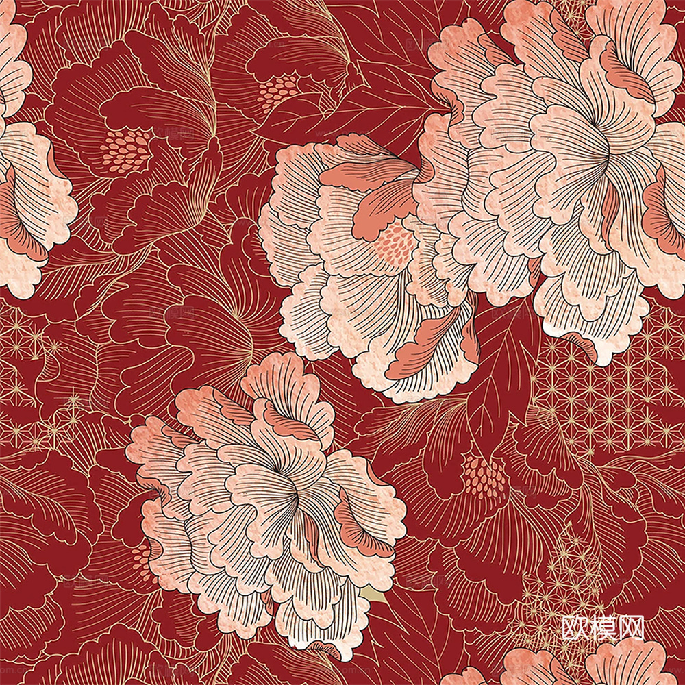 牡丹花地毯下载