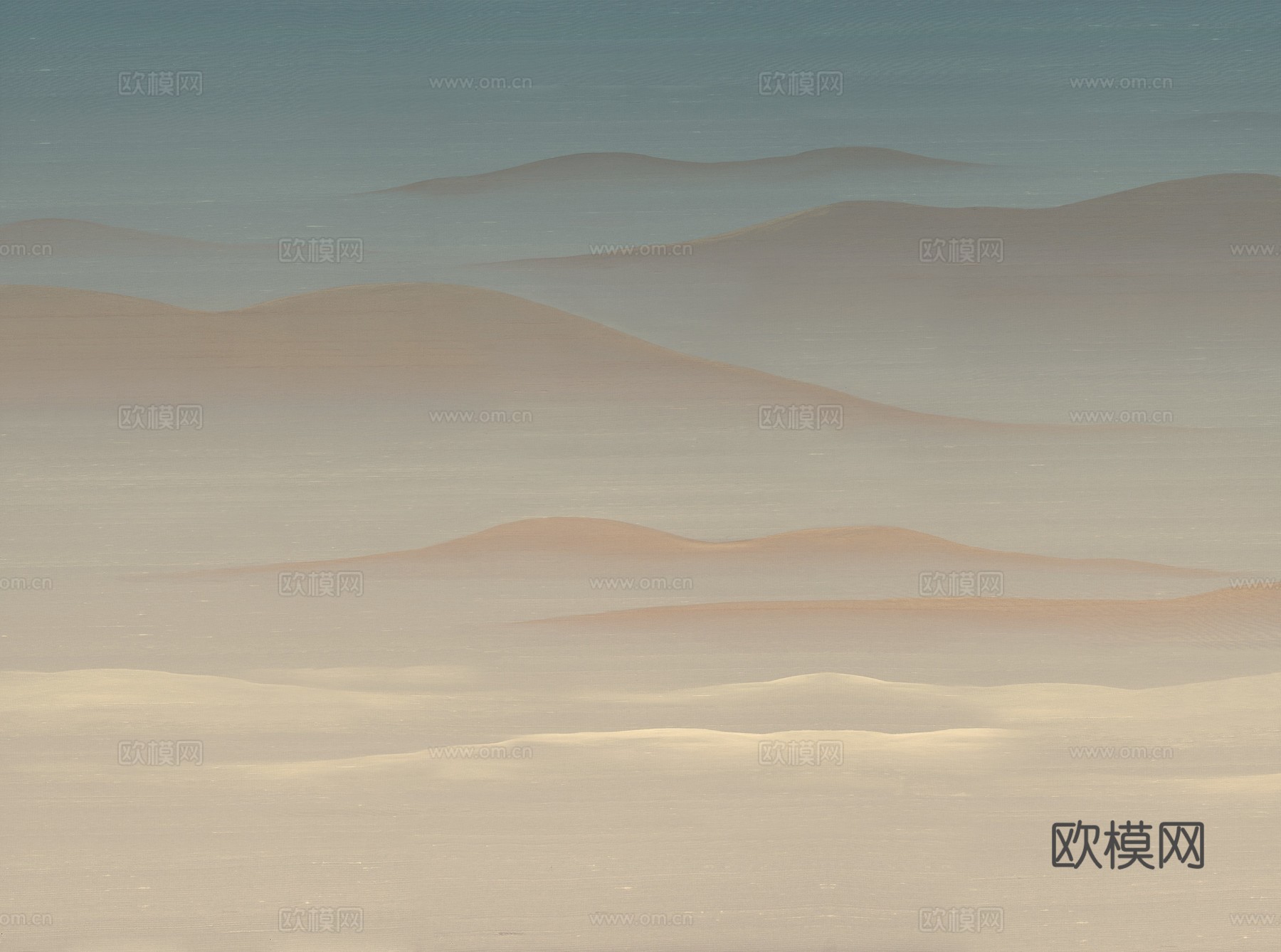 新中式山水壁纸  中式装饰画圆画 挂画下载