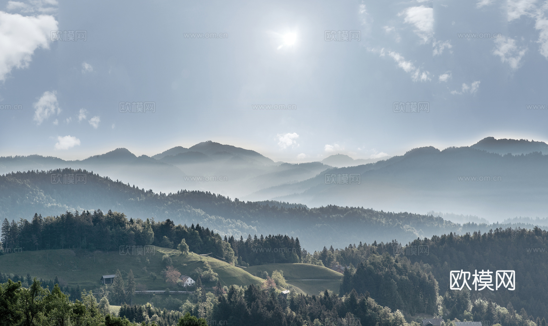 高清山峰蓝天超清外景