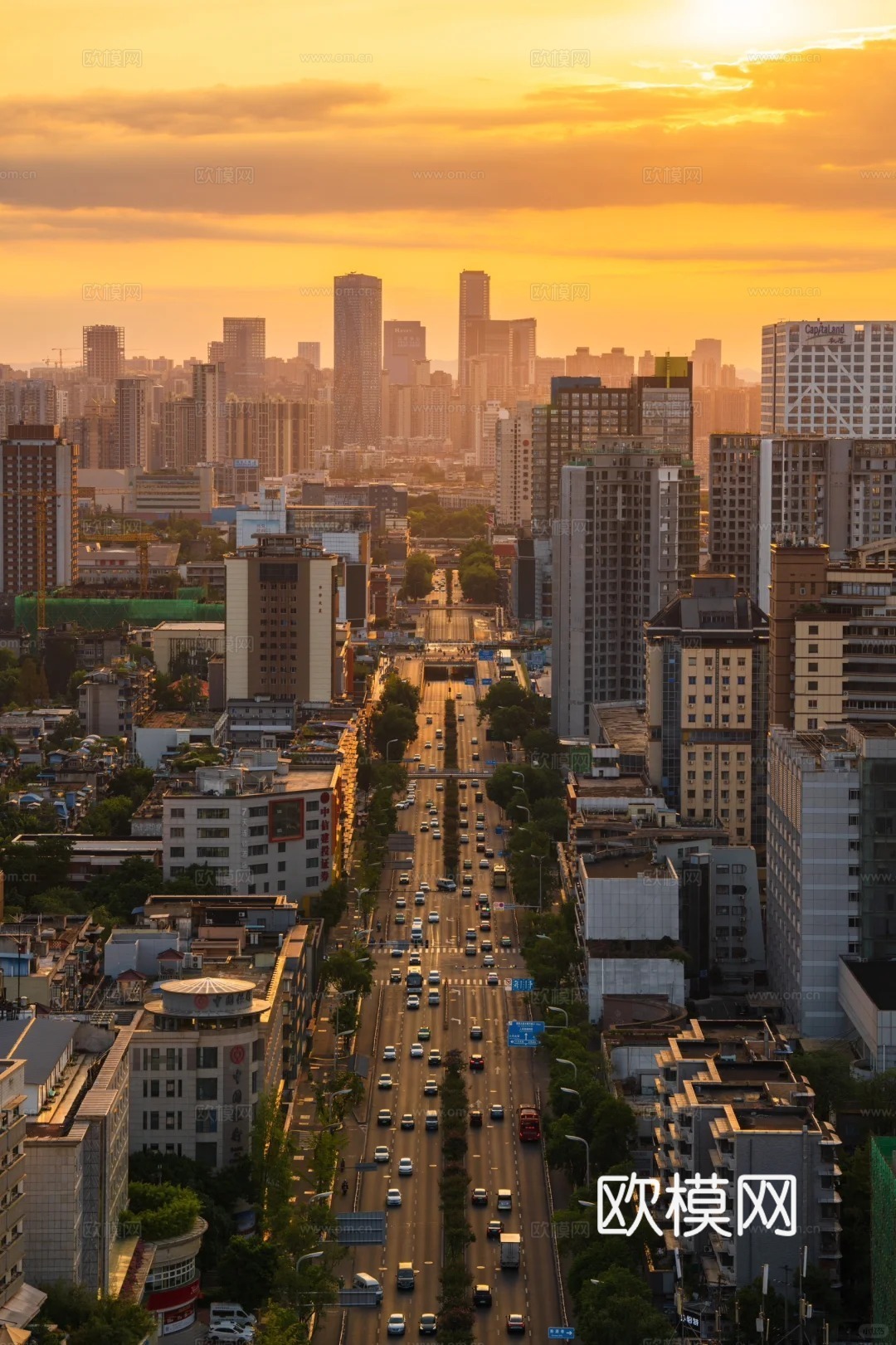 夕阳城市风景下载