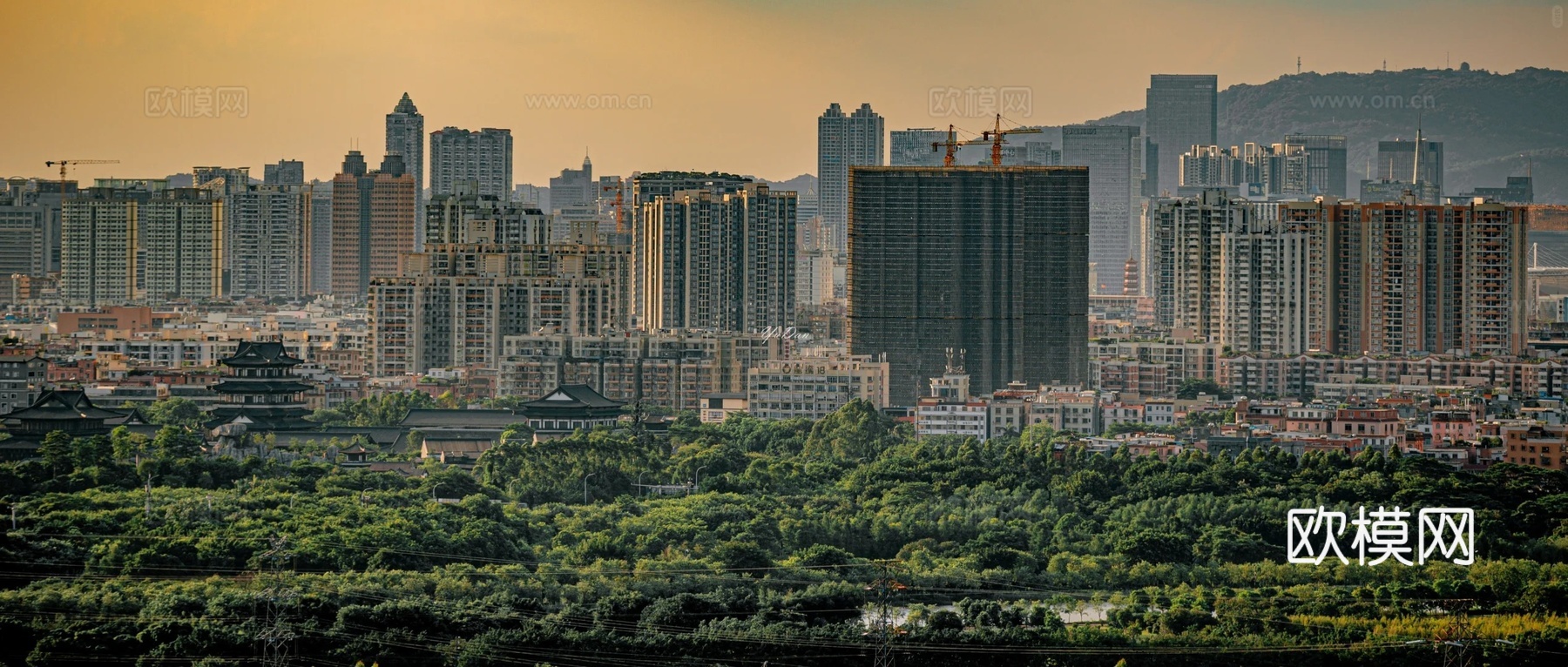 夕阳城市风景下载