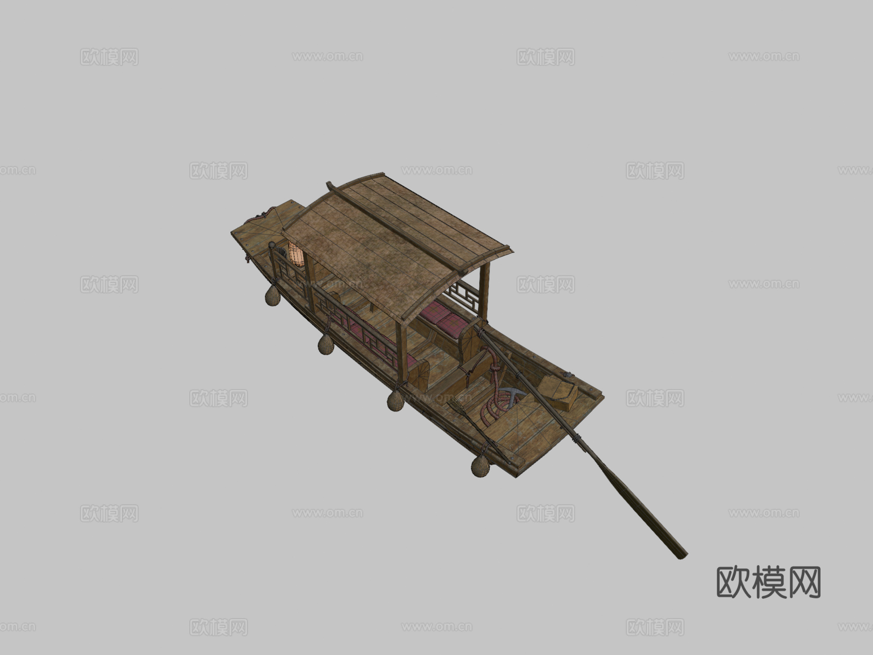 木船 渔船 船只3d模型下载（渲染图2）