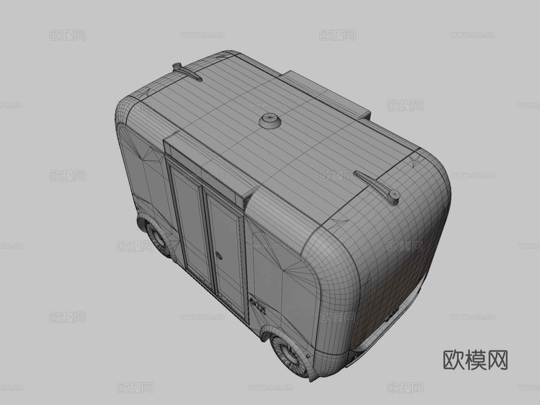 无人驾驶巴士3d模型