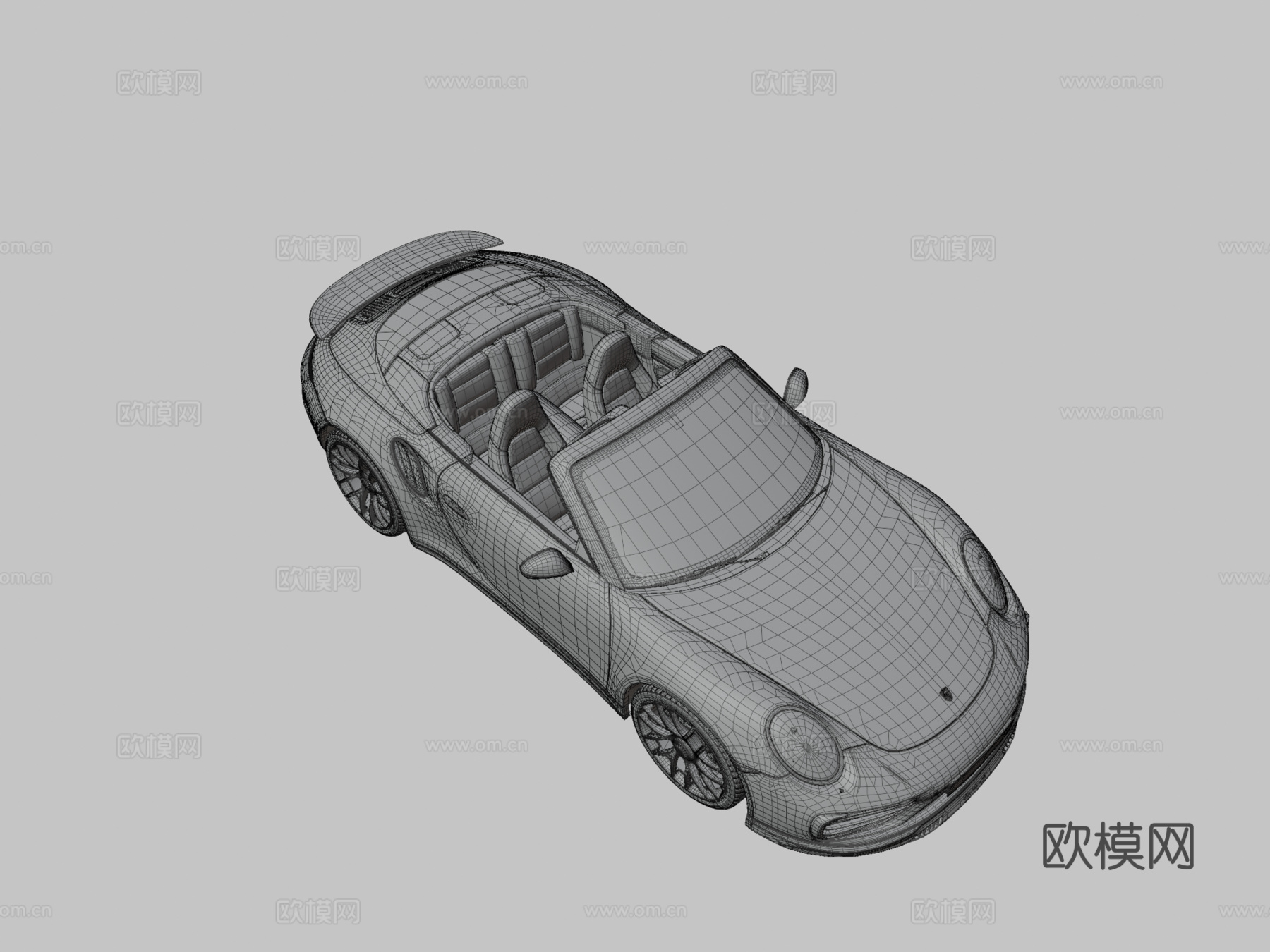 保时捷 911TurboS 敞篷版3d模型