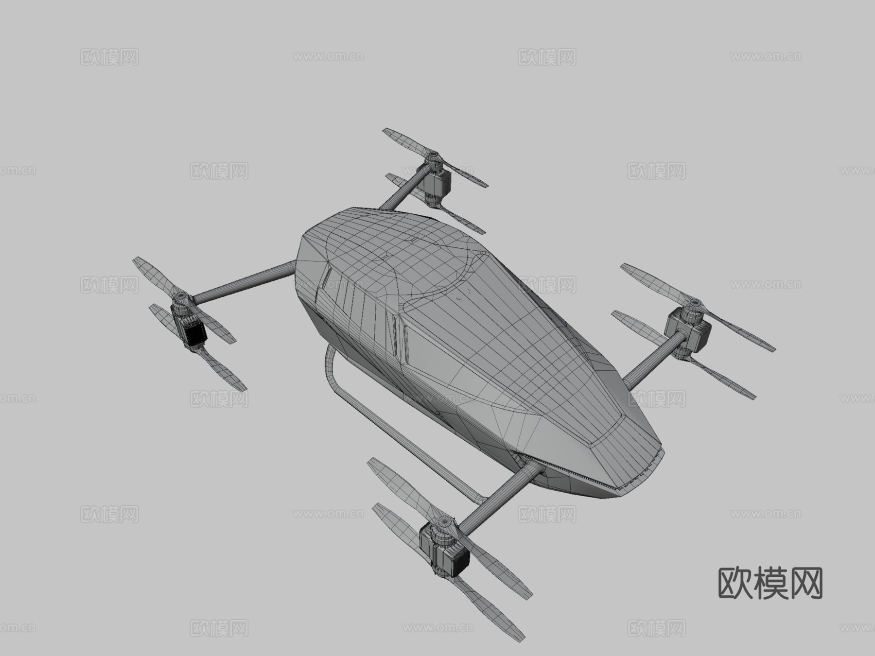 电动汽车 飞行汽车3d模型