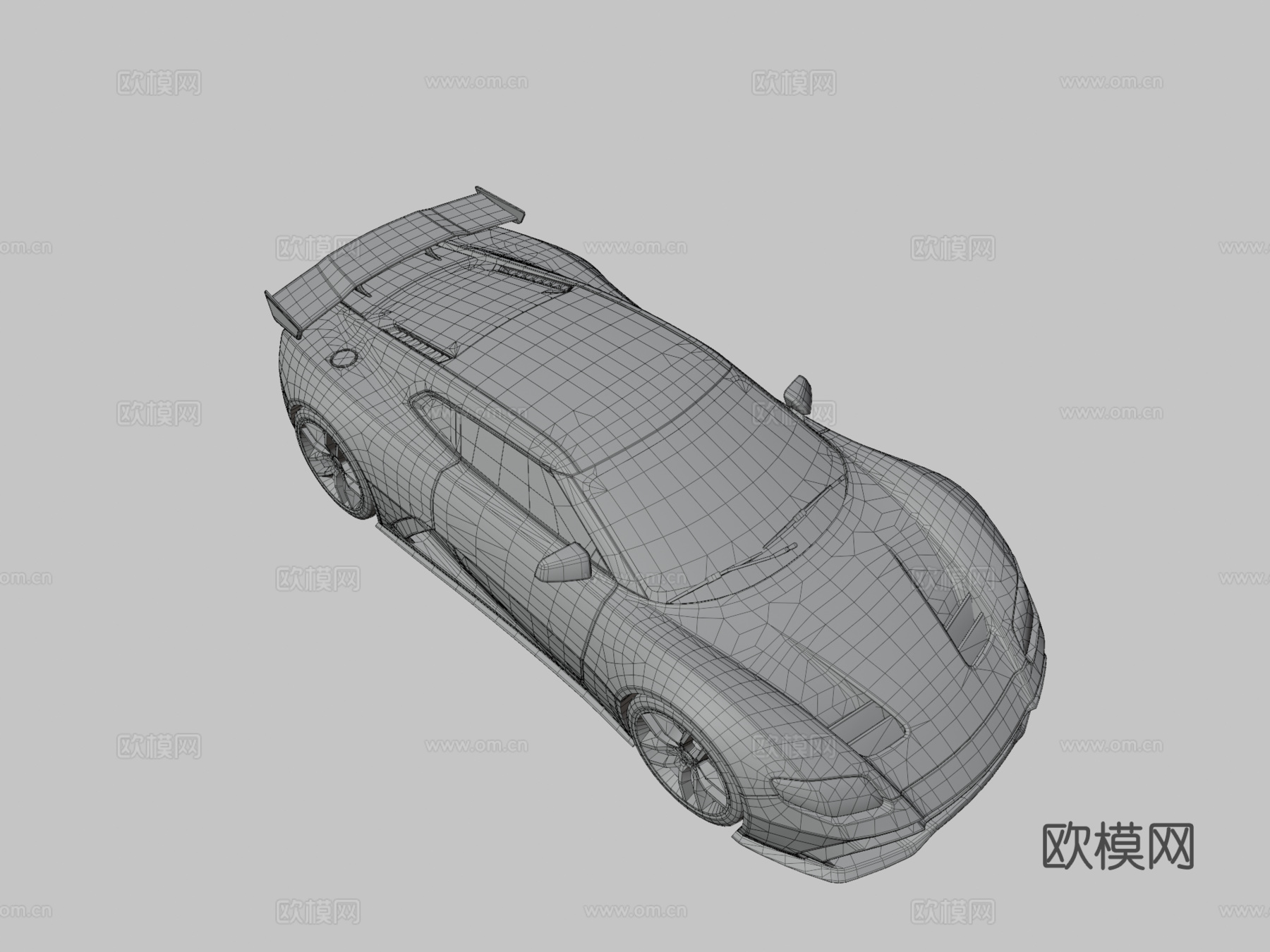 绿色豪车 汽车 跑车3d模型