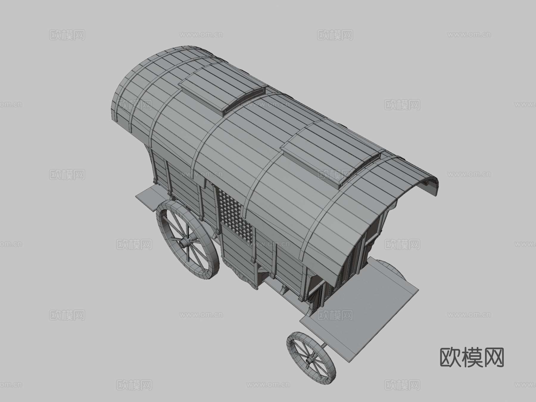 中世纪马车3d模型