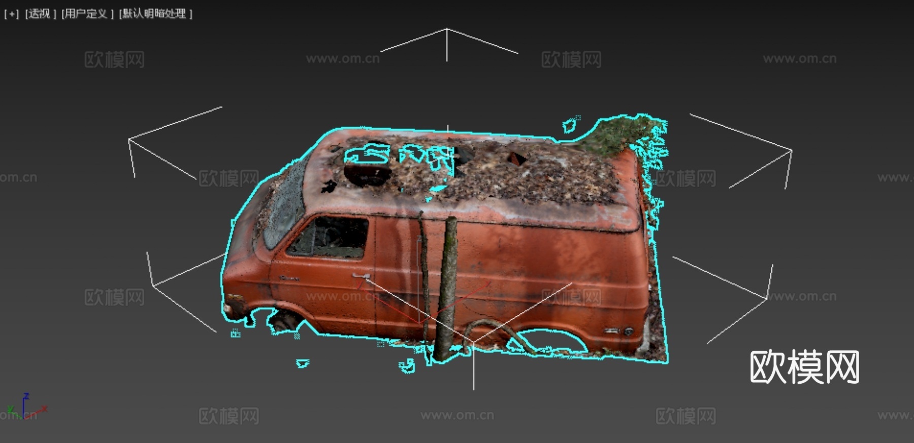 报废汽车 运输车3d模型