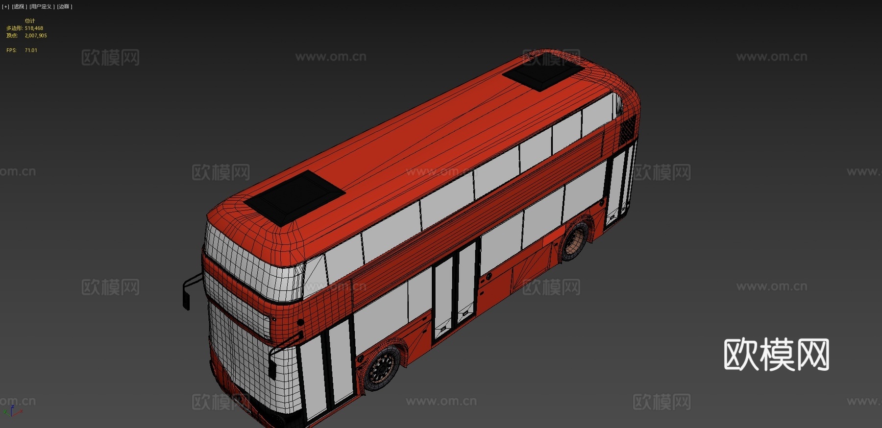 伦敦新双层巴士3d模型