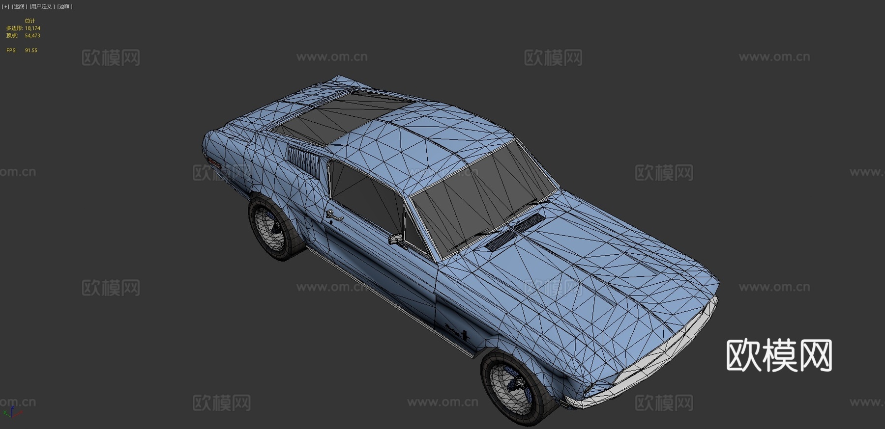 福特野马 汽车3d模型