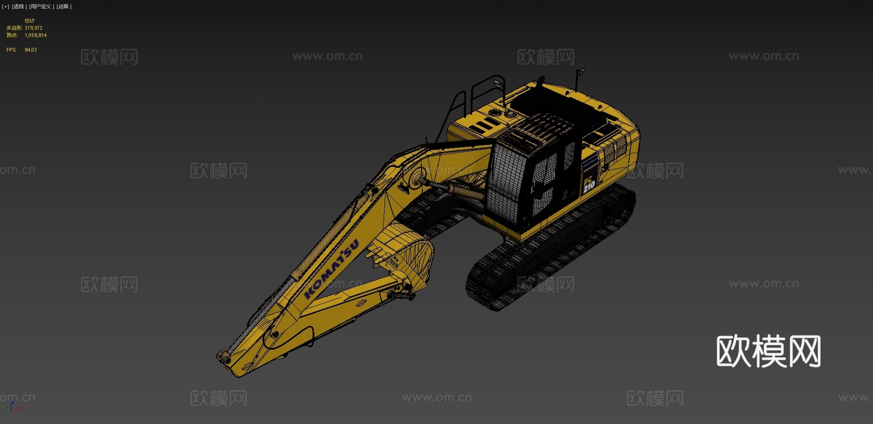 挖掘机 起重机3d模型