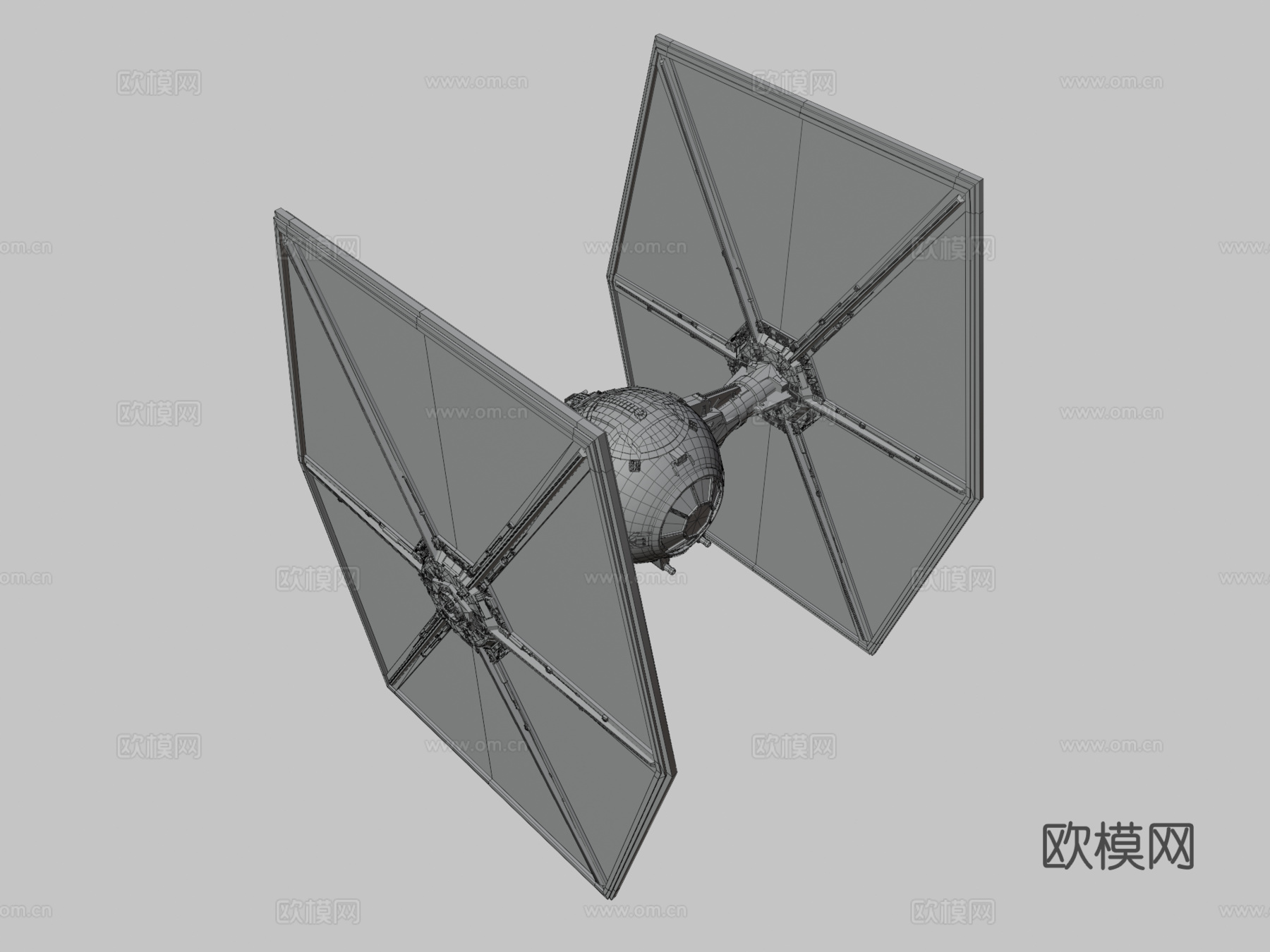 TIE 战斗机 宇宙飞船3d模型