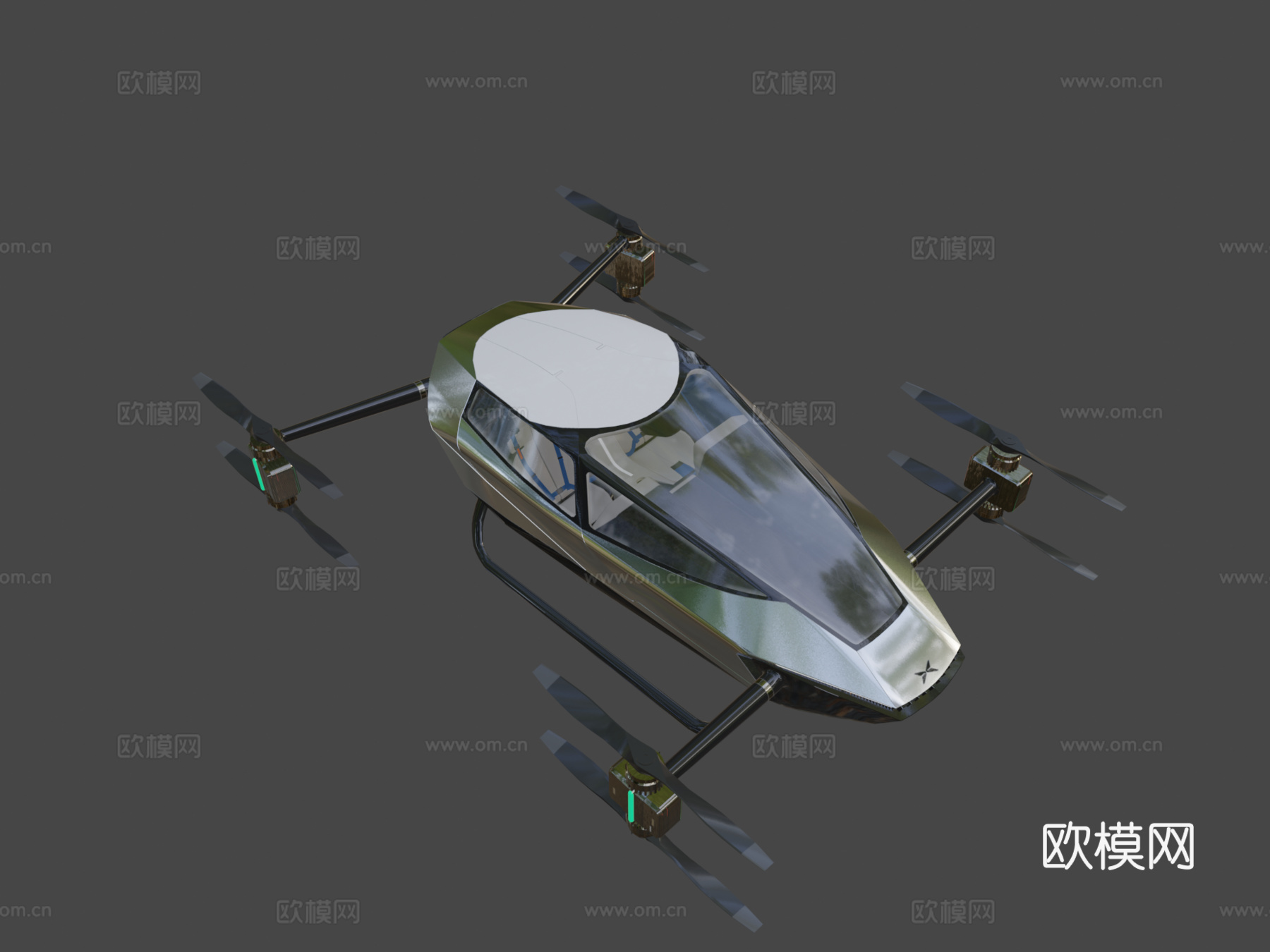 电动汽车 飞行汽车3d模型