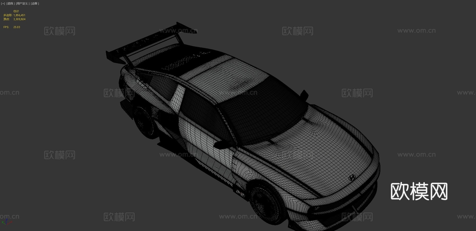 现代 N视觉 74轿车 汽车3d模型