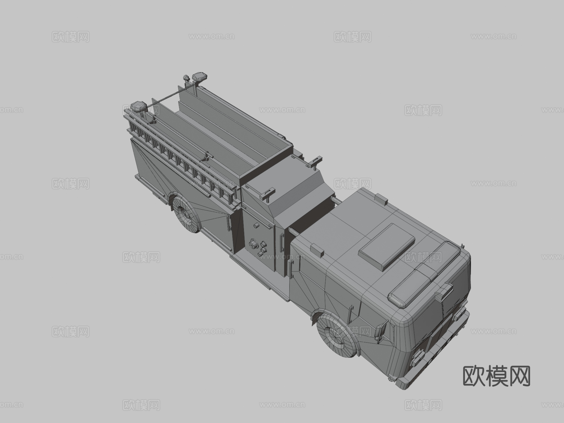 火警车 急救车 消防车3d模型