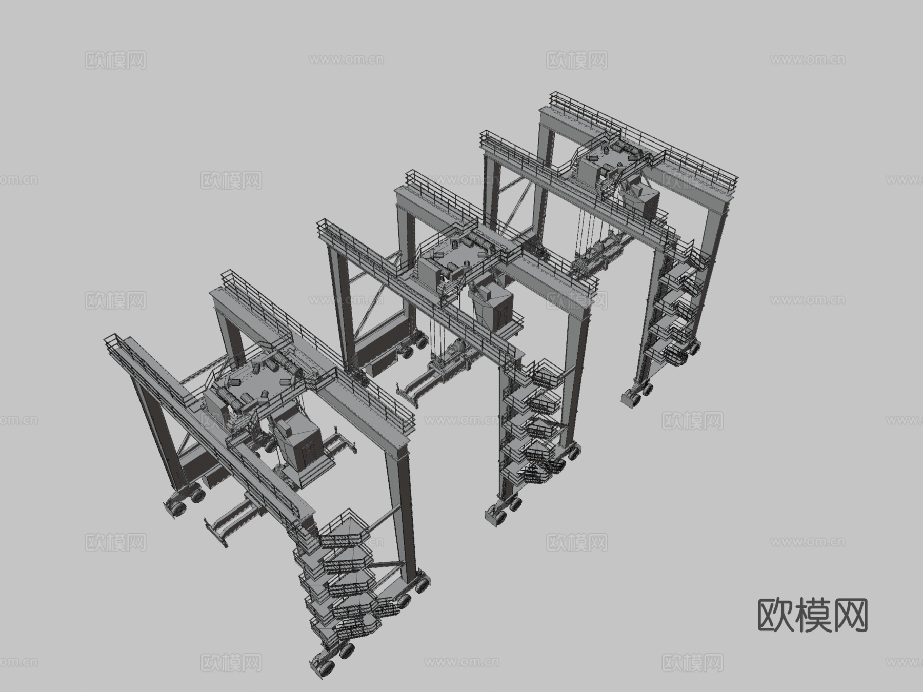 港口起重机3d模型