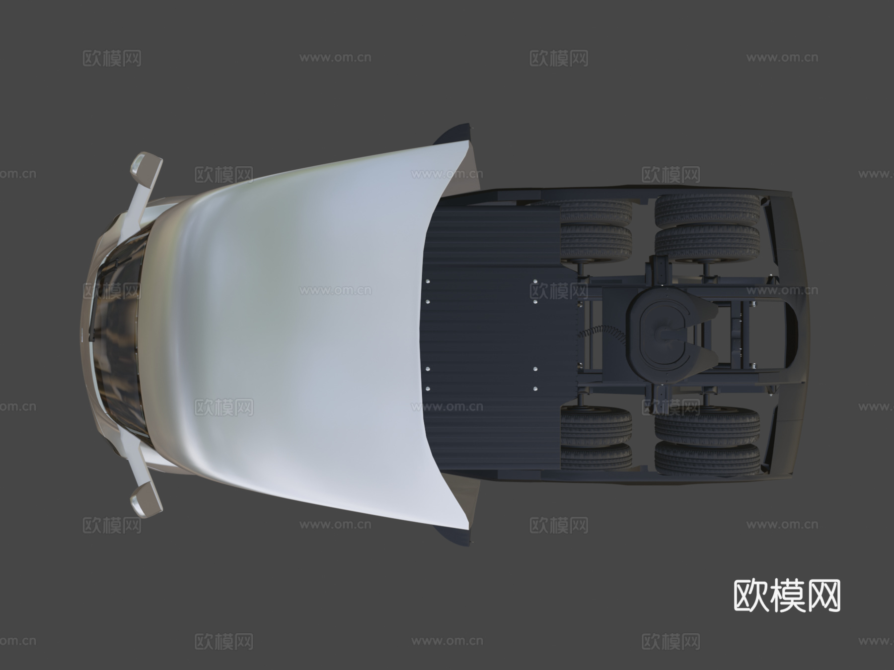 特斯拉半挂卡车 汽车3d模型