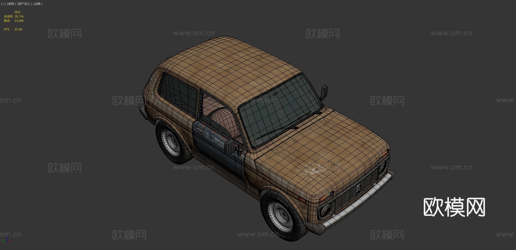 拉达尼瓦汽车 轿车3d模型